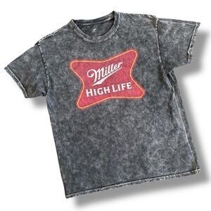 Grey Miller High Life Stone Wash T Shirt